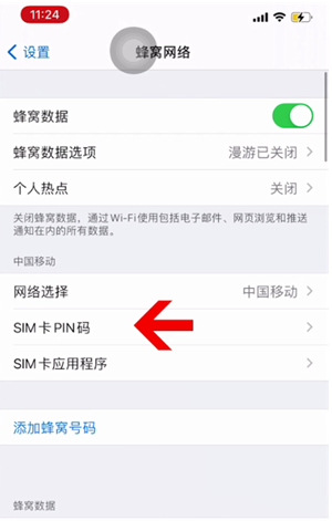 志仲镇苹果14维修网分享如何给iPhone14的SIM卡设置密码 