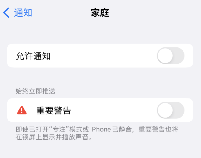 志仲镇苹果14维修分享iPhone14系列机型弹出“家庭”警告后卡死如何解决 